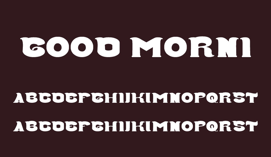 Good Morning font