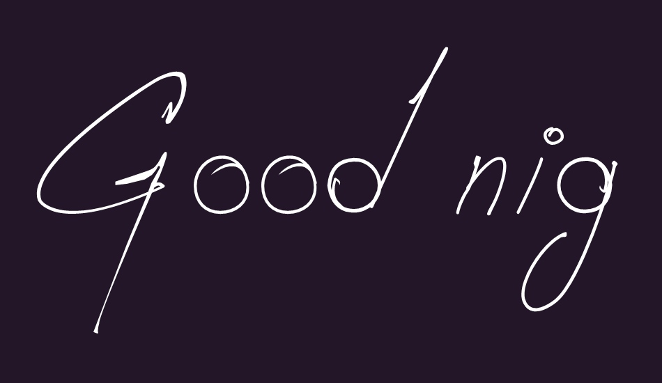 Good night font big