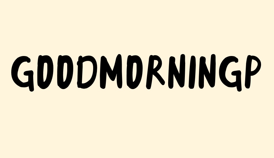 GOODMORNINGPURPLE-free font big