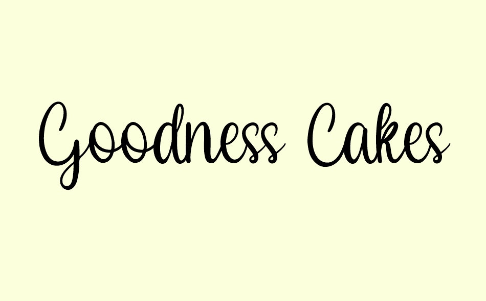 Goodness Cakes font big