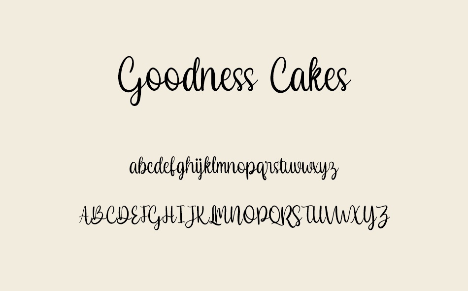 Goodness Cakes font