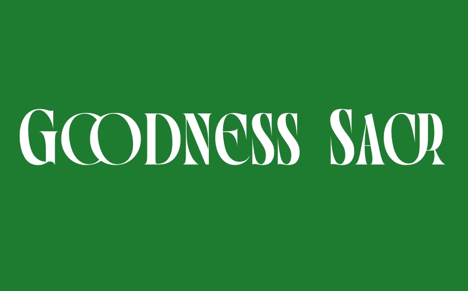 Goodness Sacred Wonder font big