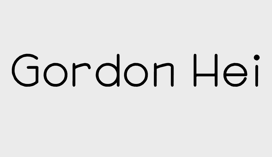 Gordon Heights font big