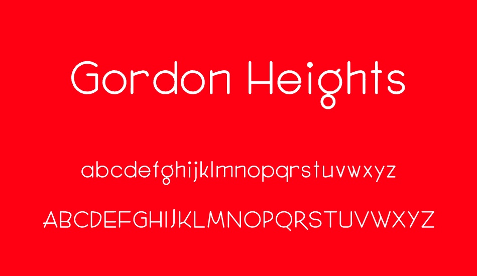 Gordon Heights font