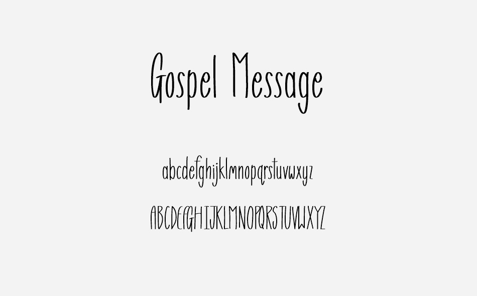 Gospel Message font