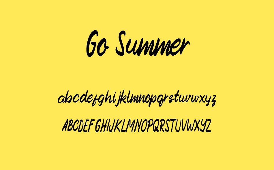 Go Summer font