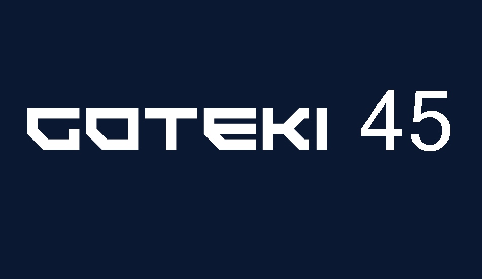 Goteki 45 font big