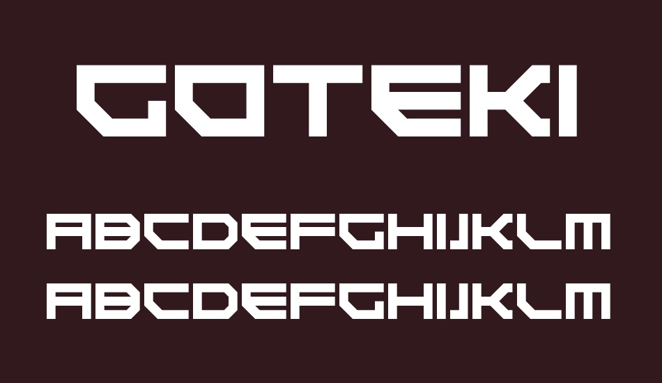 Goteki 45 font