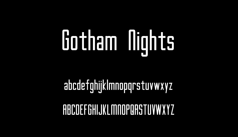 Gotham Nights font