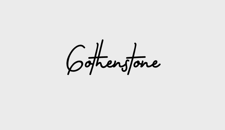 Gothenstone Free Personal font big