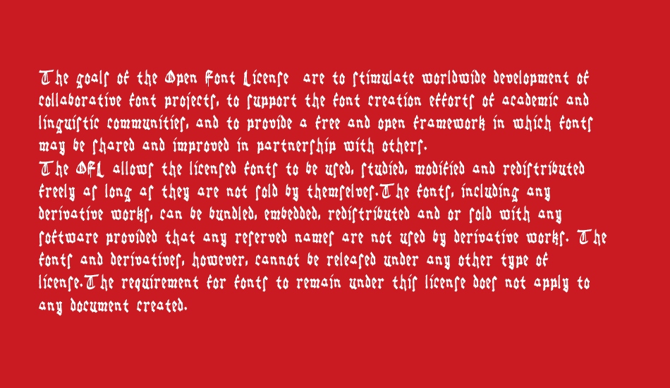 Gothic Bozo font 1