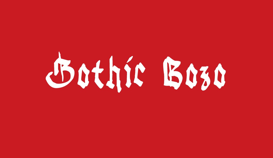 Gothic Bozo font big