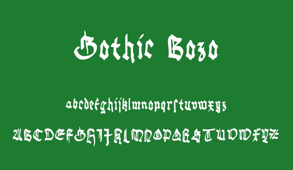 Gothic Bozo font