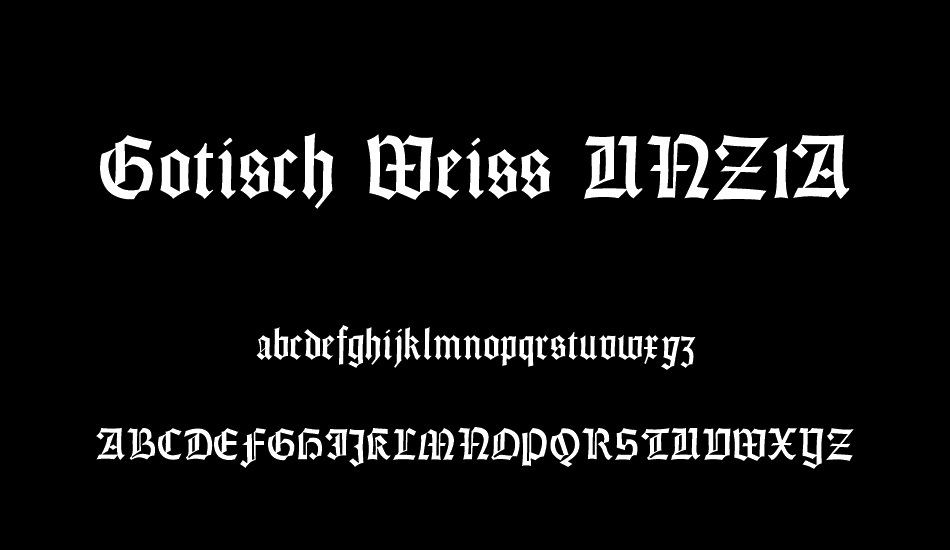 Gotisch Weiss UNZ1A font