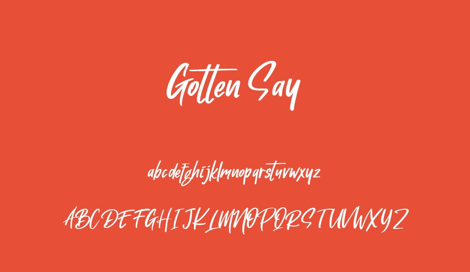 Gotten Say font