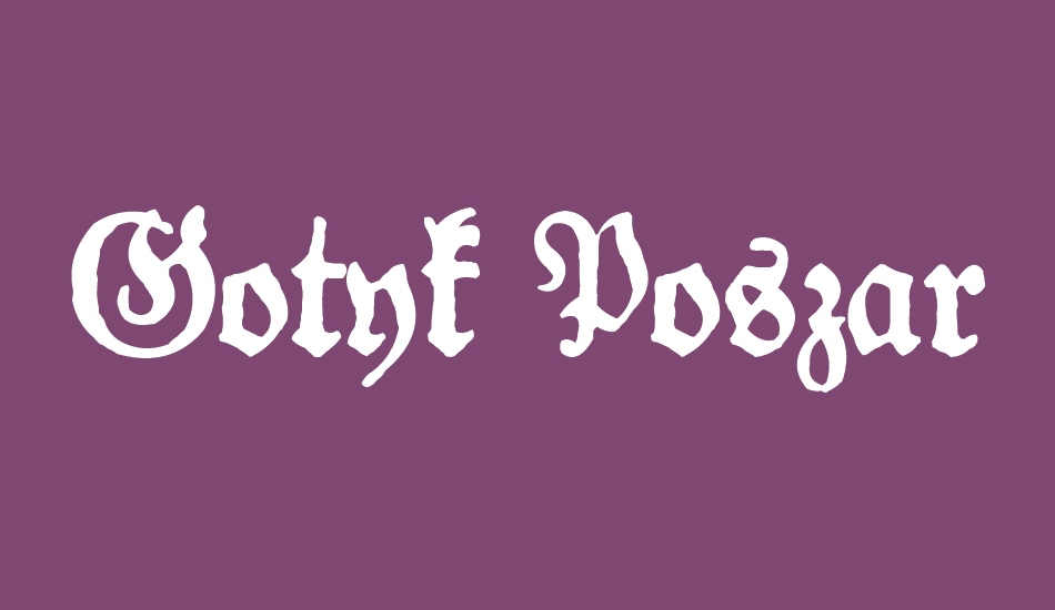 Gotyk Poszarpany font big