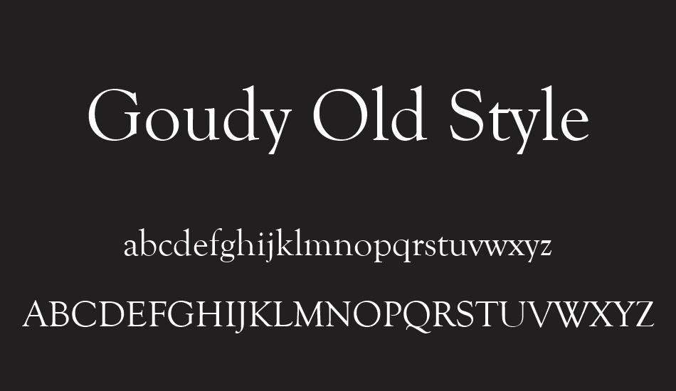 goudy-old-style-free-font