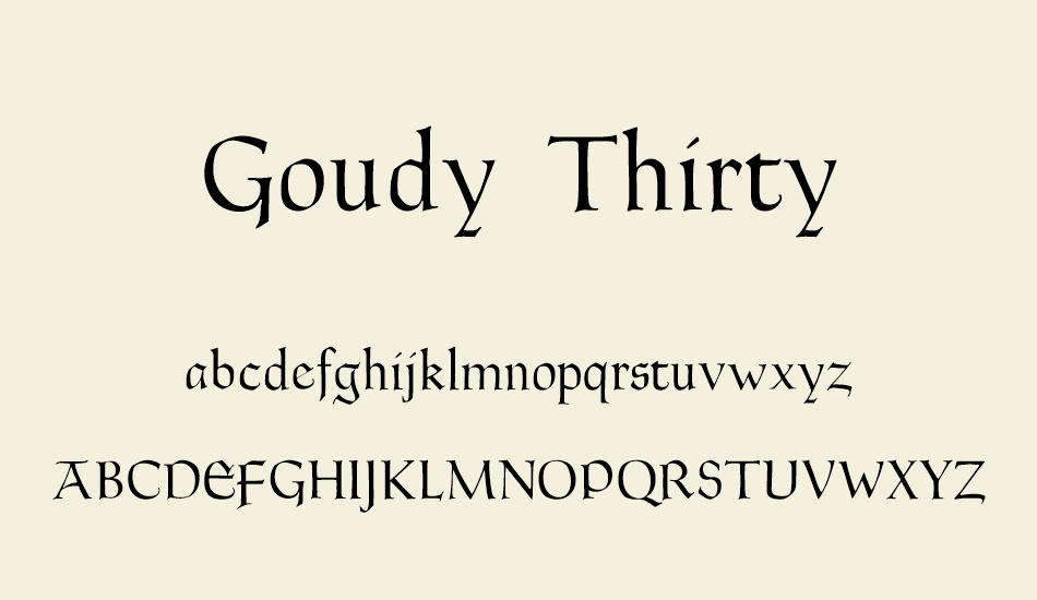 Goudy Thirty font