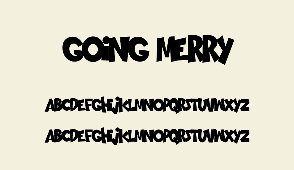 GOING MERRY font