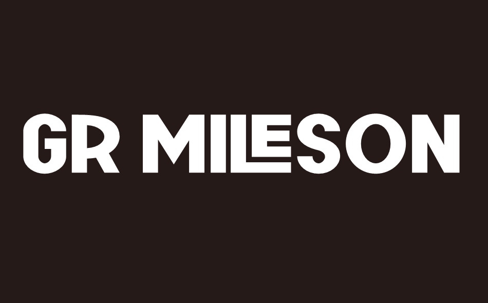 GR Milesons Three font big