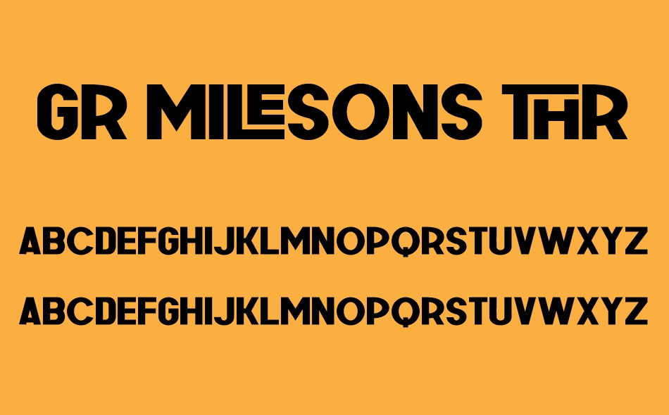 GR Milesons Three font