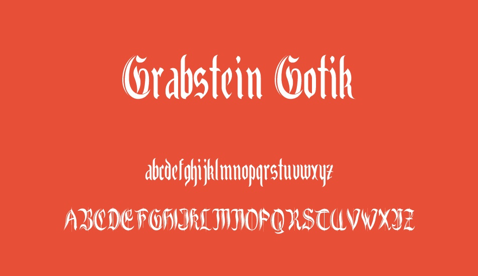 Grabstein Gotik font