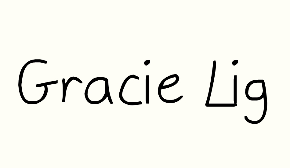 Gracie Light font big