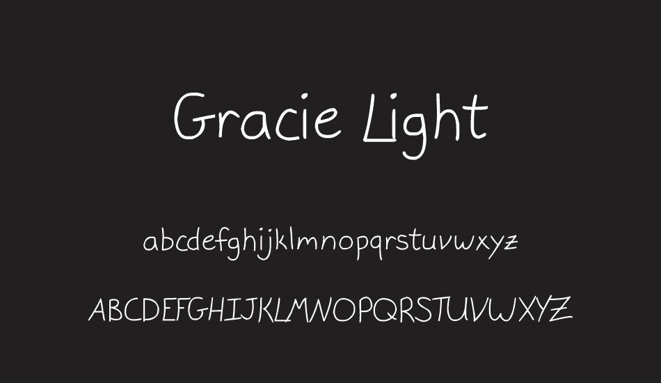 Gracie Light font