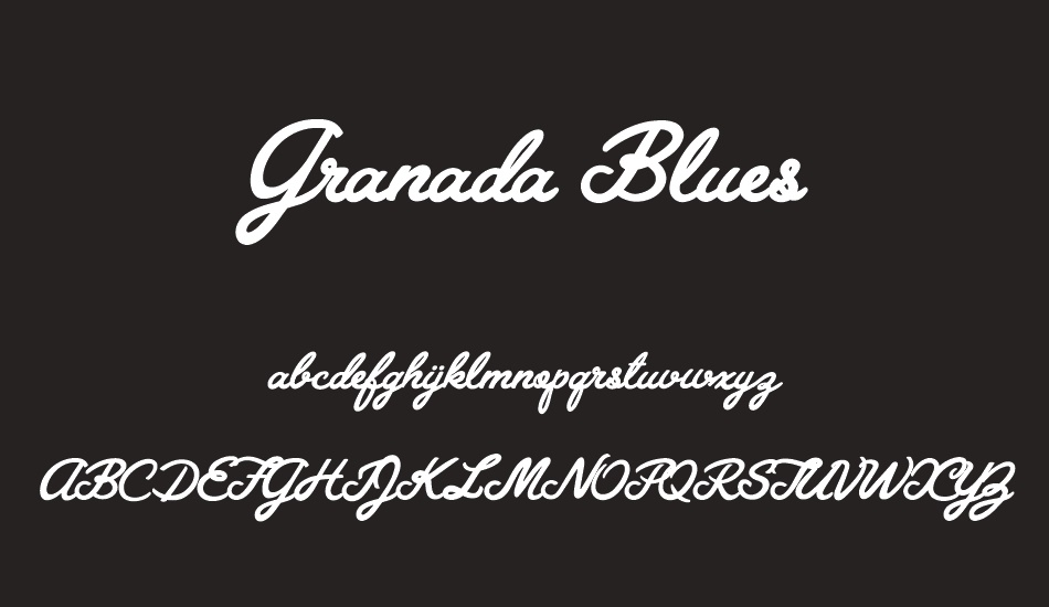 Granada Blues Personal Use font