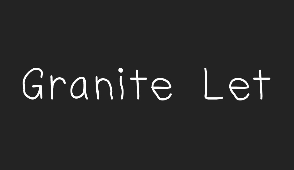 Granite Letter font big