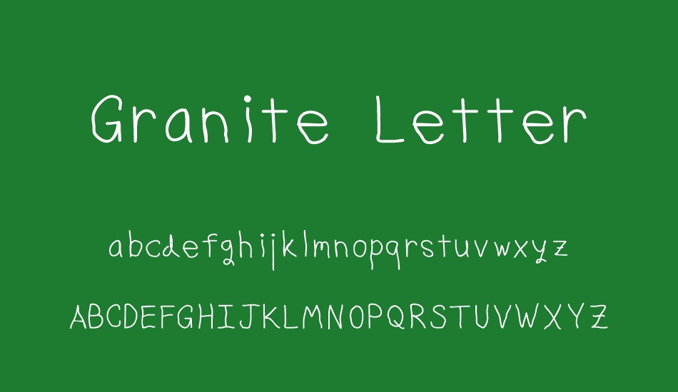 Granite Letter font