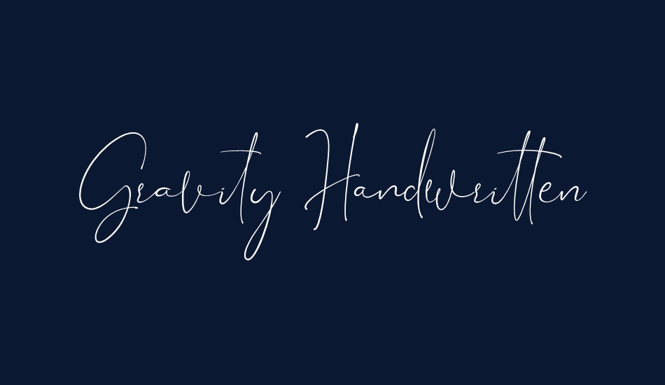 Gravity Handwritten font big