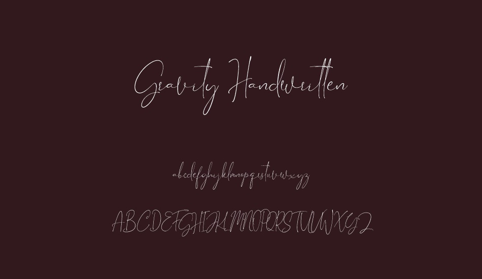 Gravity Handwritten font