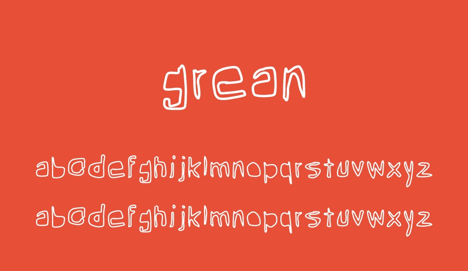 grean font