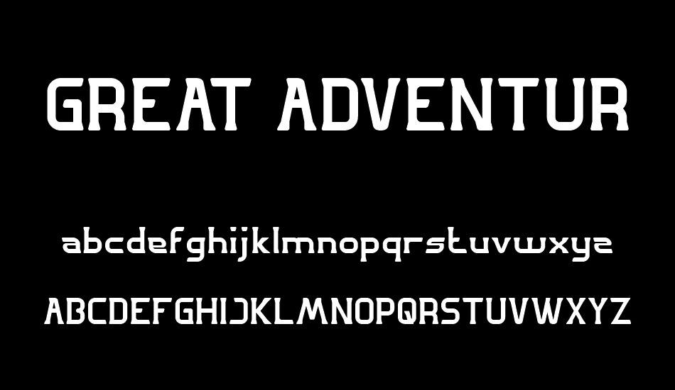 GREAT ADVENTURE font