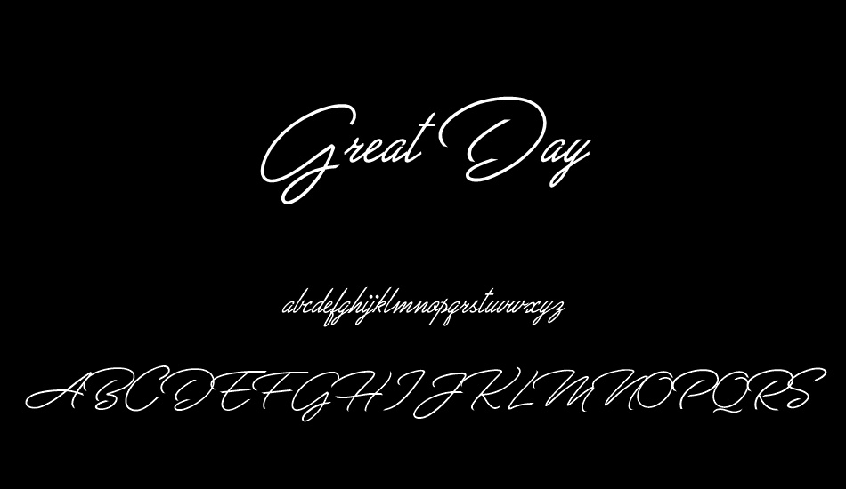 Great Day Personal Use font