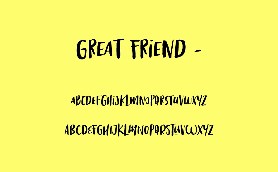 Great Friend font