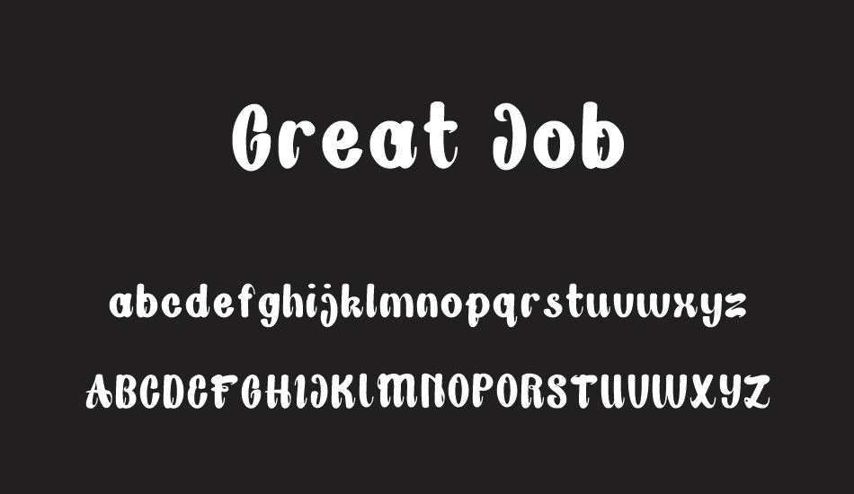 Great Job font