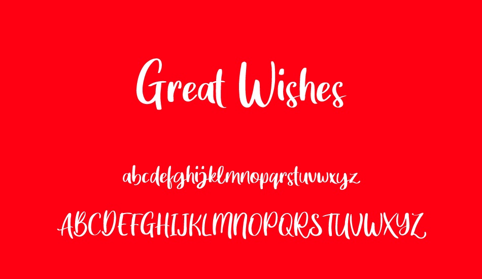 Great Wishes font