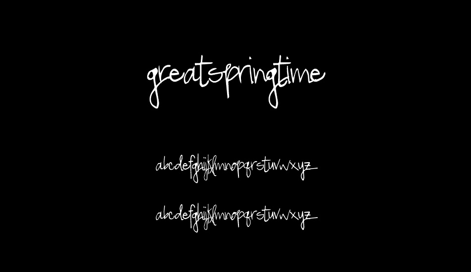 GreatSpringtime font