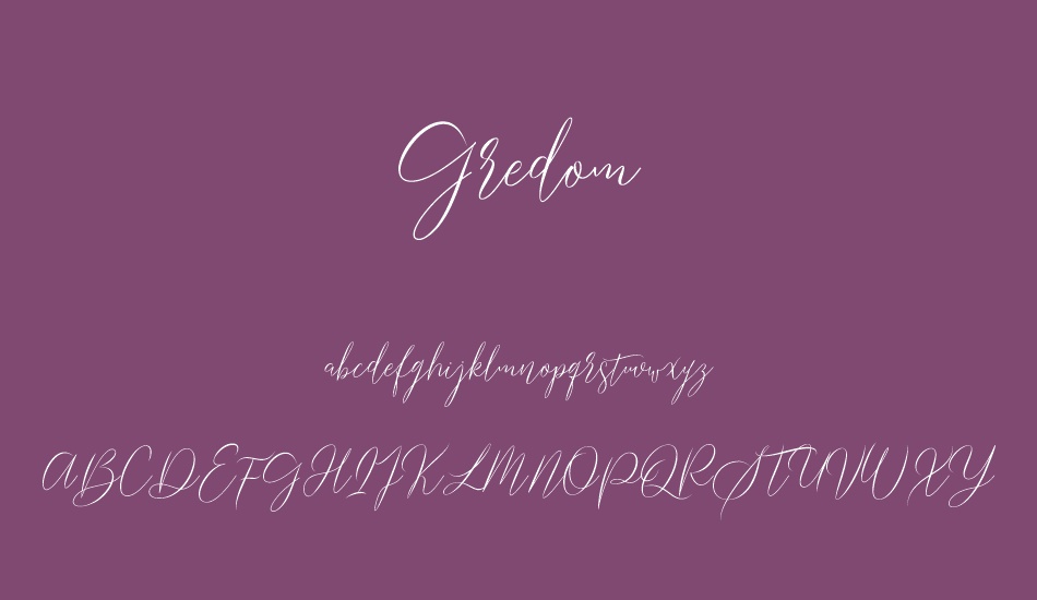 Gredom font