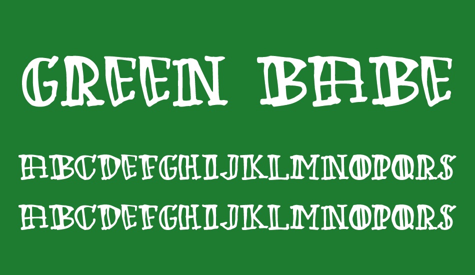 Green Babe font