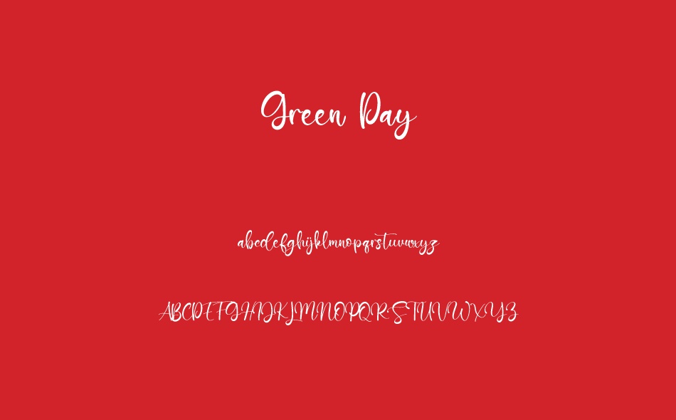 Green Day font