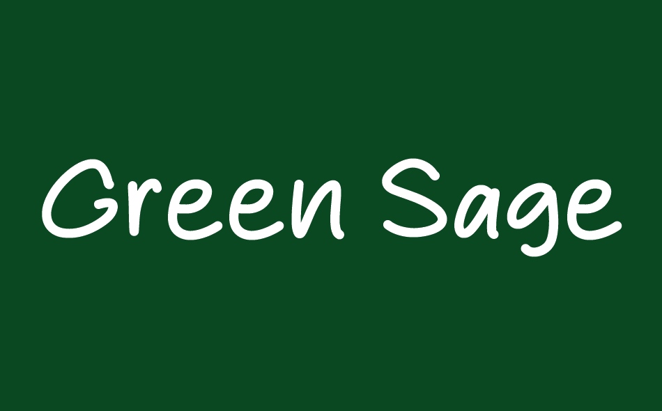 Green Sage font big