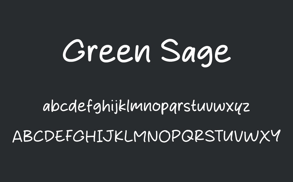 Green Sage font