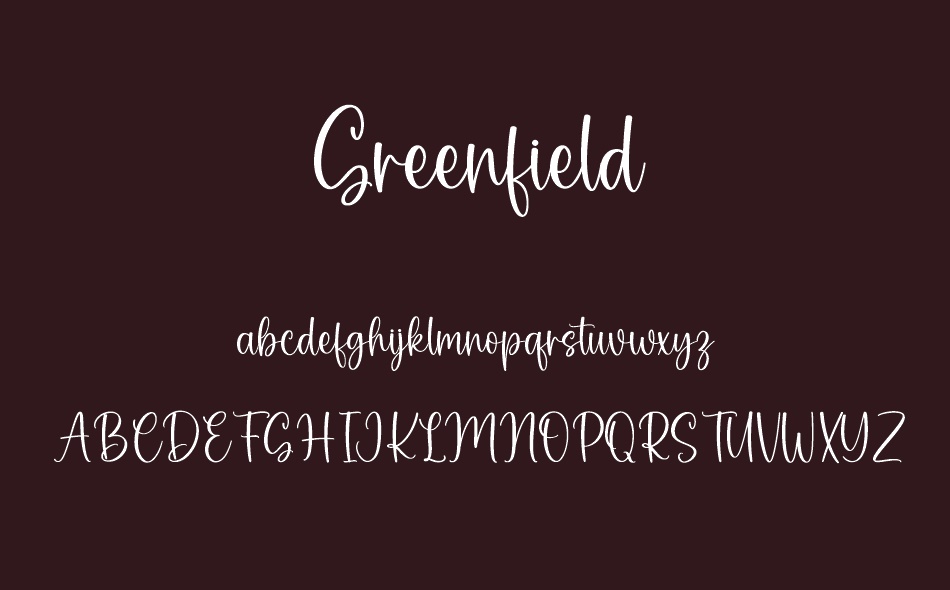 Greenfield font