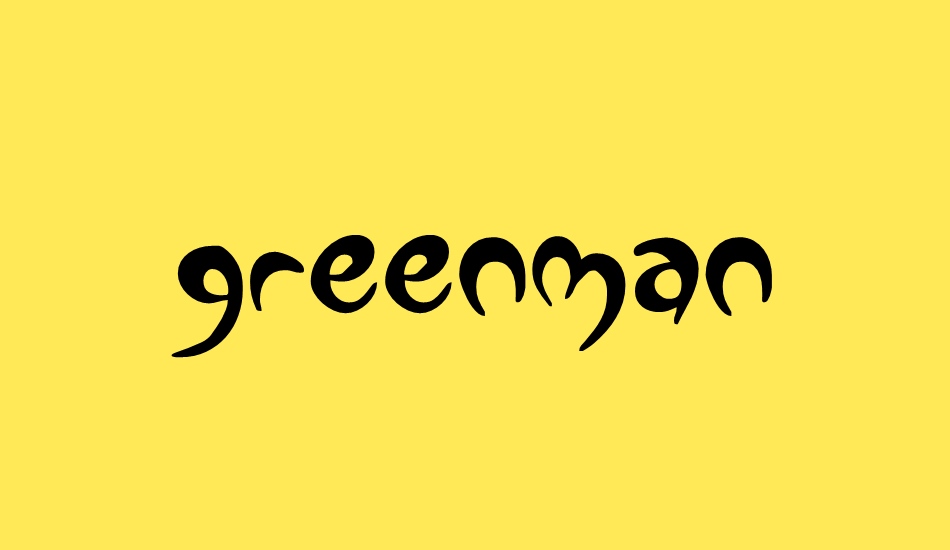 Greenman font big