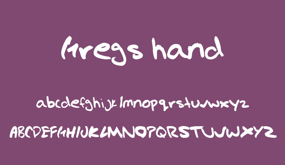 Gregs hand font