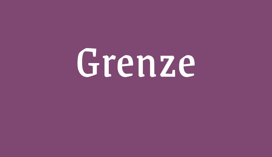 Grenze font big