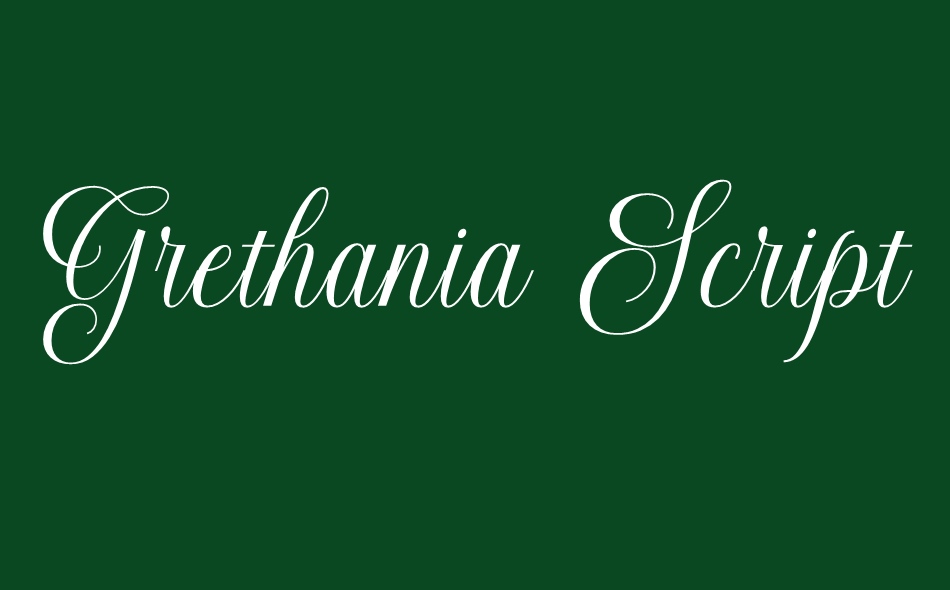 Grethania Script font big